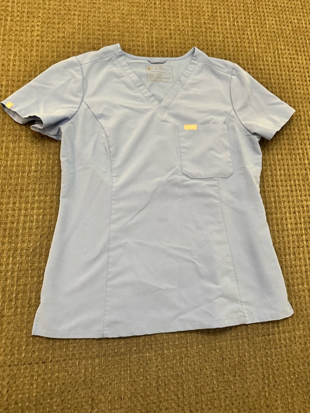 Figs blue scrub top,